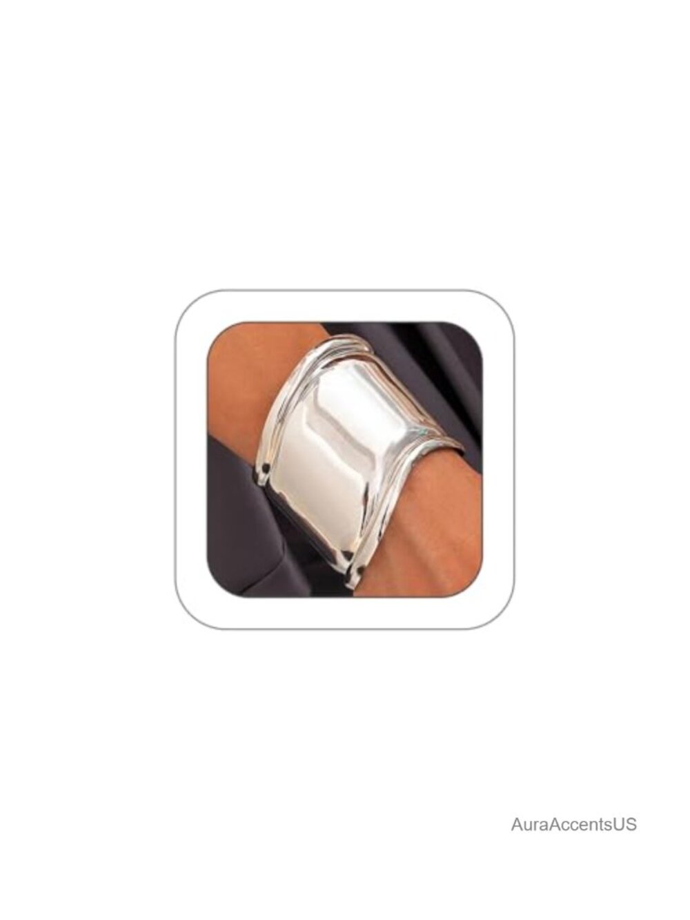 Chunky Silver Cuff Bracelet Women Adjustable Wide Bicep Wrist Punk Open Bangle